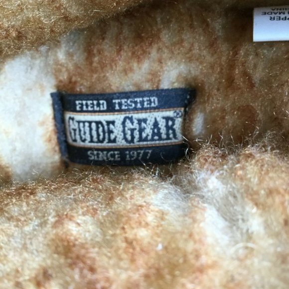 Guide Gear Men's Leather Bootie Slippers Faux Fur Lined Size 8 Brown - Picture 6 of 9